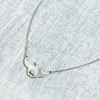 Manta Ray Pendant Necklace | Silver Necklace | Selkie Jewellery