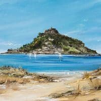 Marazion Dunes  St Michaels Mount | Print | Gail Morris
