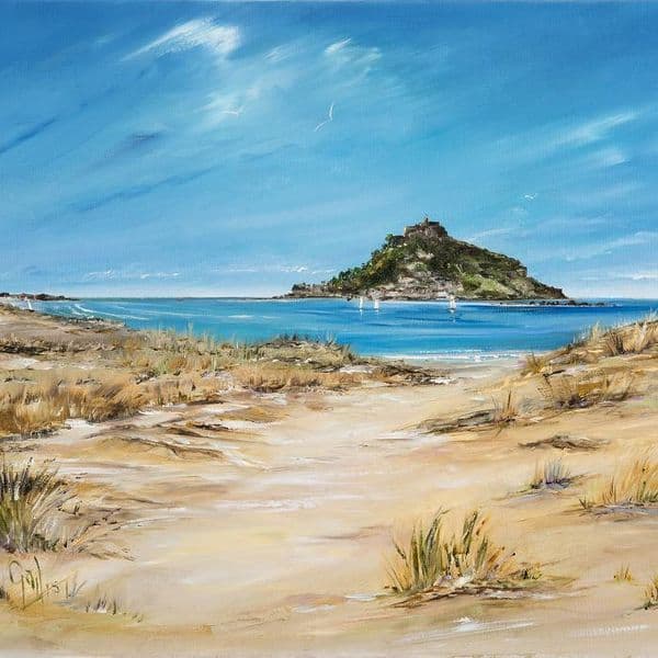 Marazion Dunes  St Michaels Mount | Print | Gail Morris