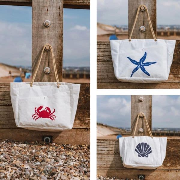 Marine Life Beach Bag | Recycled Sailcloth Bags