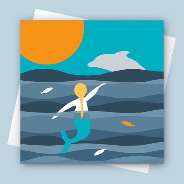 Mermaid Coastal Greeting Card | Jo Thearle