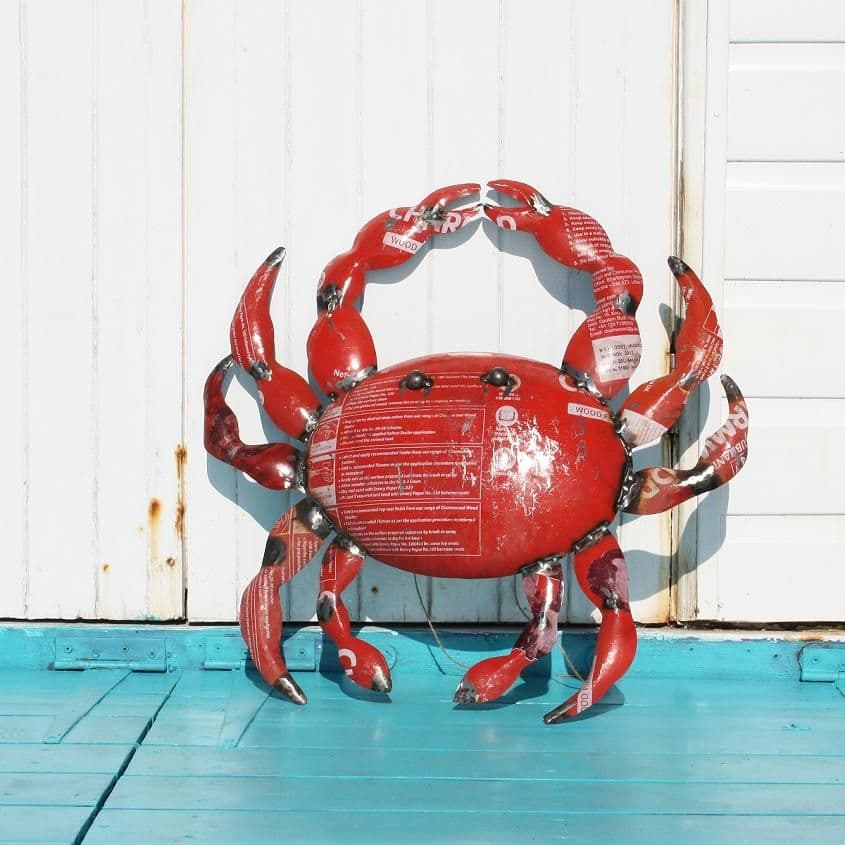 Metal Crab Wall Hanging Recycled Steel Drum Crab