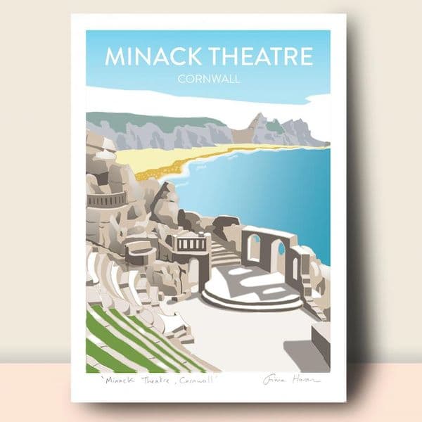 Minack Theatre Cornwall |Coastal Art Print | Fiona Horan