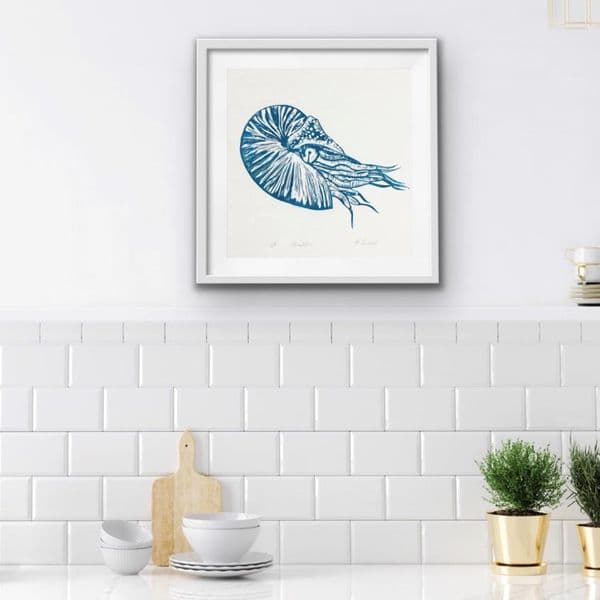 Nautilus | Linocut Print | Amy Cundall