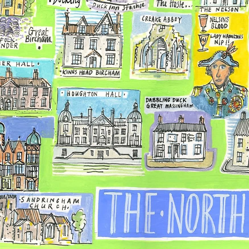 North Norfolk Coastal Map | A3 Print | Andrew Ruffhead