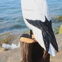Northern Gannet Wooden Bird Carving | Wooden Gannet | Hand Carved Bird