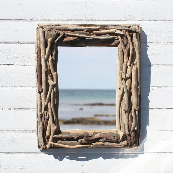 Oblong Driftwood Mirror No 3 | Wall Mirror | Coastal Mirror