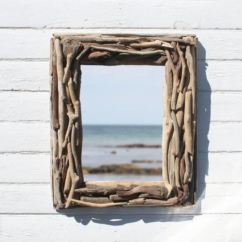Oblong Driftwood Wall Mirror No: 3