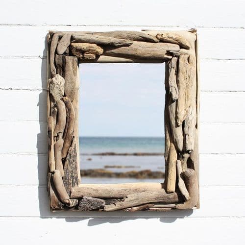 Oblong Driftwood Wall Mirror No: 4