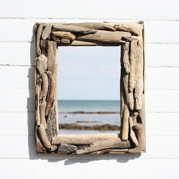Oblong Driftwood Mirror No 4 | Wall Mirror | Coastal Mirror