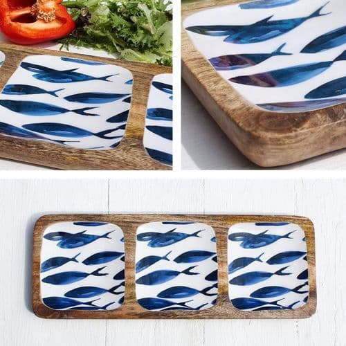 Ocean Fish - Three Section Server Tray
