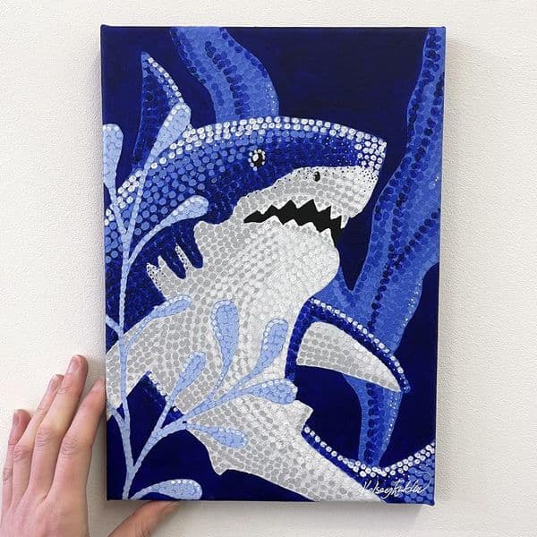 Ocean Garden: Great White Shark | Original Painting | Kelsey Emblow