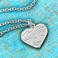 Ocean Love Pendant Necklace | Silver Necklace | Selkie Jewellery
