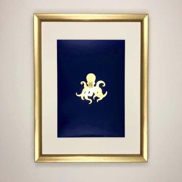 Octopus Gold Foil Print | Metallic Art Print | Nichol Foster