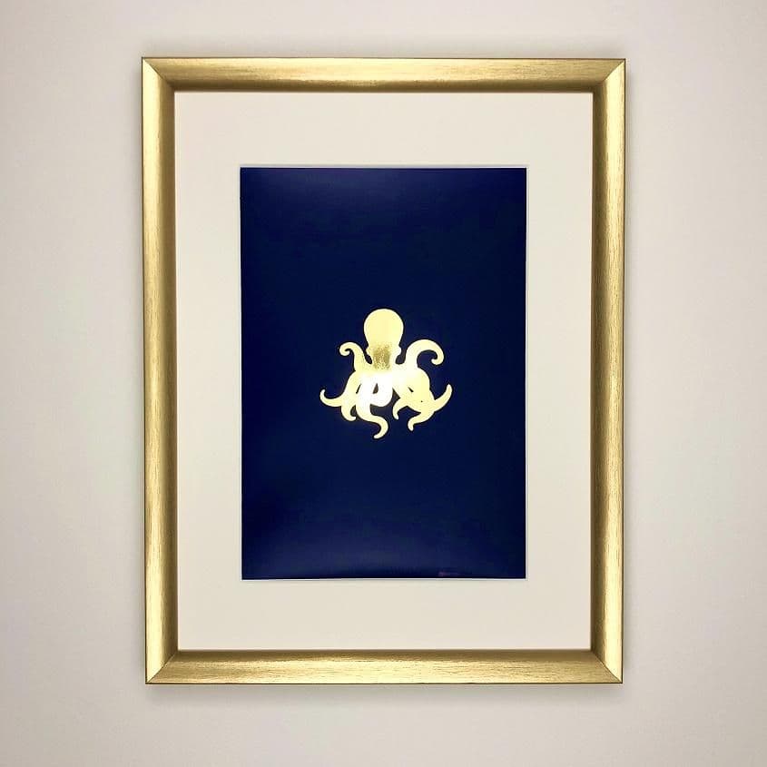 Octopus - Gold Foil Art Print