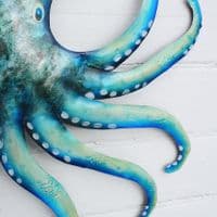 Octopus Wall Art Hanging | Metal Turquoise Octopus