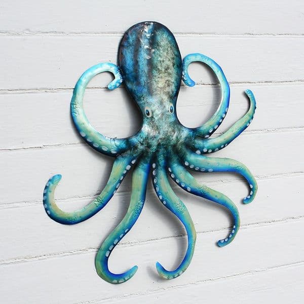 Octopus Wall Art Hanging | Metal Turquoise Octopus