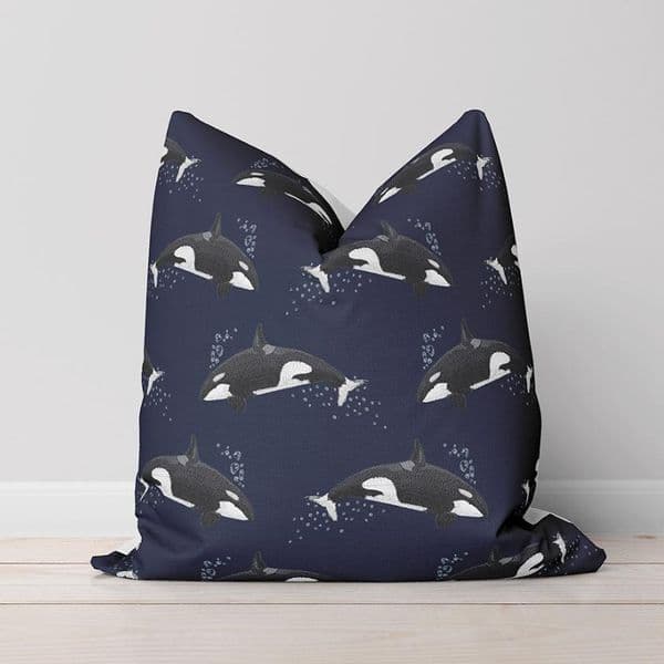 Orca Whale | Cushion Cover | Kelsey Emblow