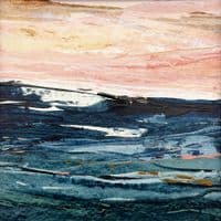 Peaches and Cream Skies |Original Painting | Seascape | Louise Levine