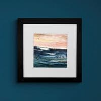 Peaches and Cream Skies |Original Painting | Seascape | Louise Levine