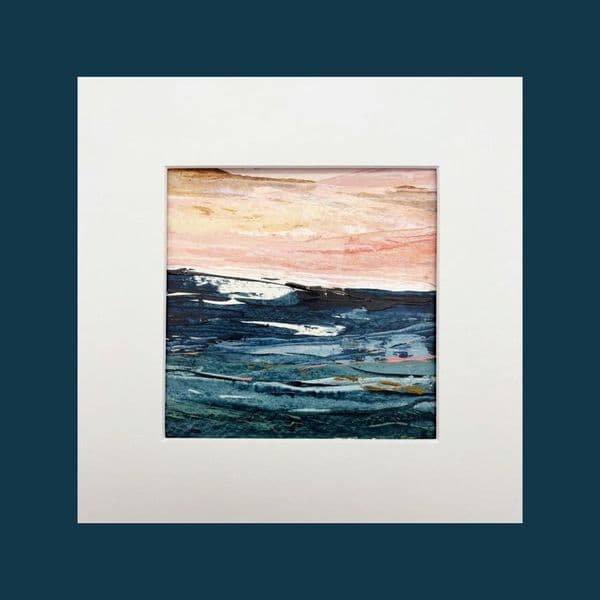 Peaches and Cream Skies |Original Painting | Seascape | Louise Levine