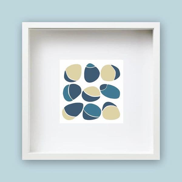 Pebbles Sand Framed Print | Jo Thearle