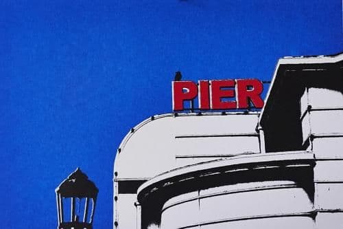 Pier and Crow Coastal Card