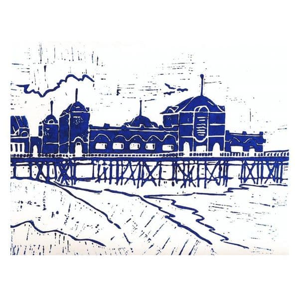 Pier Lino Print | Linocut | Marnie Baker