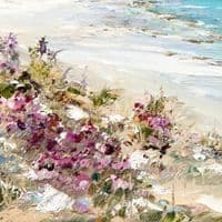 Pink Ragwort at Pentle Bay | Art Print | Gail Morris