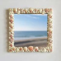 Pink Shell Mirror | Wall Mirror | Seashell Mirror