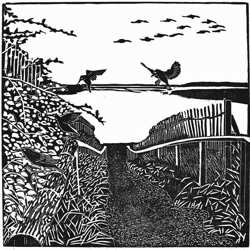 Pinkfoots – Woodcut Print