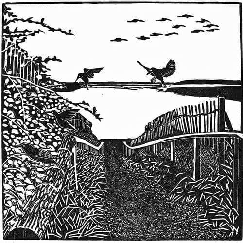 Pinkfoots – Woodcut Print