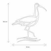 Poised Curlew - Tempered Metal Wall Art Hanging by Janet Mary Robinson