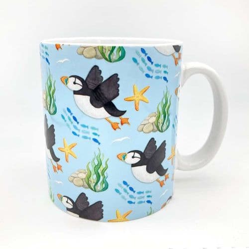 Puffin Pattern Mug