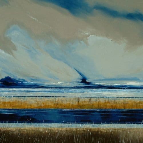 Reeds and Sky - Painting