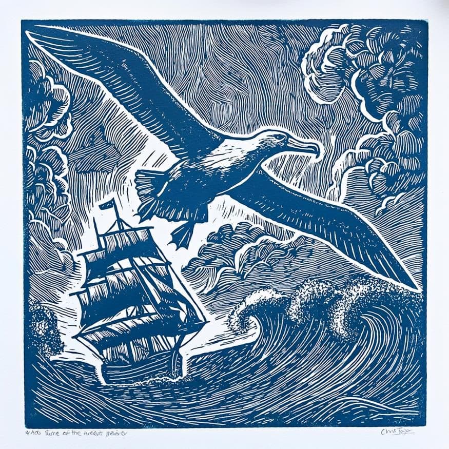 Rime of the Ancient Mariner – Linocut Print