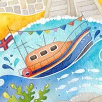 RNLI Lifeboat - Anstruther | Limited Edition Art Print | Louise Stocker