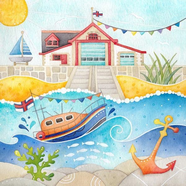 RNLI Lifeboat - Anstruther | Limited Edition Art Print | Louise Stocker
