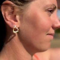 Rockpool Gold Stud Earrings |Gold Plated Jewellery | Sarah Adams