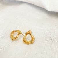 Rockpool Gold Stud Earrings |Gold Plated Jewellery | Sarah Adams
