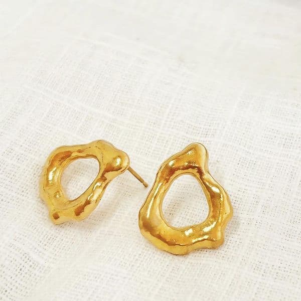 Rockpool Gold Stud Earrings |Gold Plated Jewellery | Sarah Adams