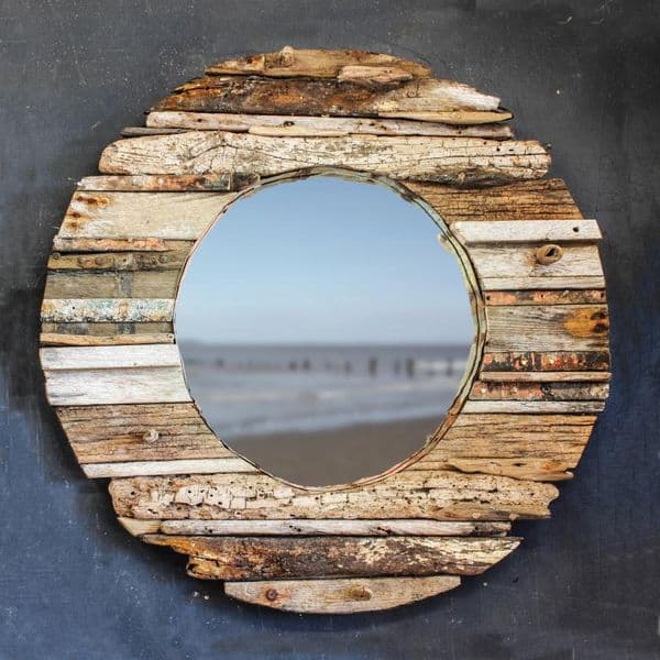 Round Driftwood Mirror No: One | Wall Mirror