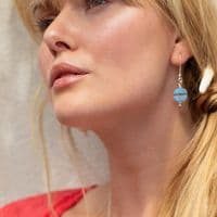 Round Sea Breeze Drop Earrings | Glass Jewellery | Julie Fountain