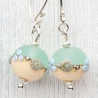 Round Sea Spray Glass Earrings |Julie Fountain