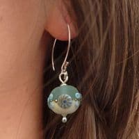Round Sea Spray Glass Earrings |Julie Fountain