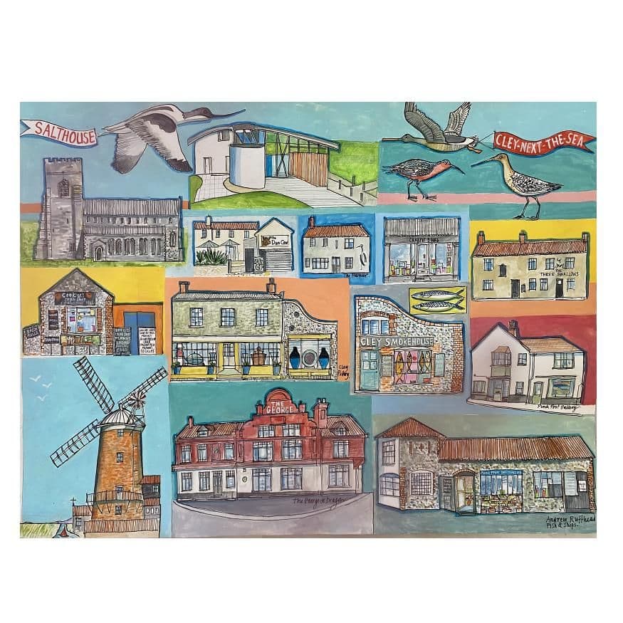 Salthouse & Cley Norfolk Print | A3 Print | Andrew Ruffhead