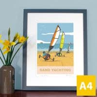 Sand Yachting - Art Print | Coastal Art Print | Fiona Horan