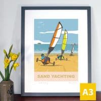 Sand Yachting - Art Print | Coastal Art Print | Fiona Horan