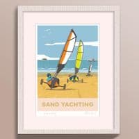 Sand Yachting - Art Print | Coastal Art Print | Fiona Horan