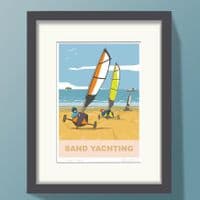 Sand Yachting - Art Print | Coastal Art Print | Fiona Horan